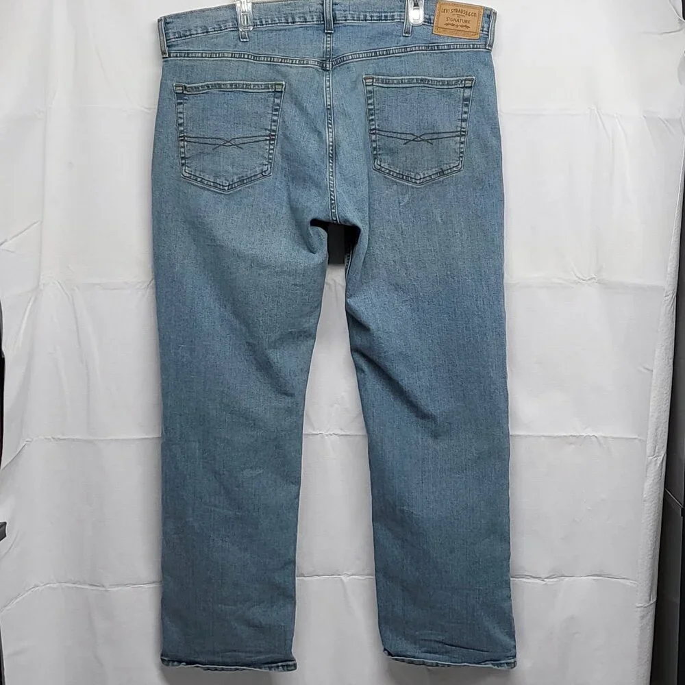Levi Strauss Signature Jeans Mens Relaxed Fit 40X32 (Fit 42 X 32 ) Stretch - Picture 9 of 16
